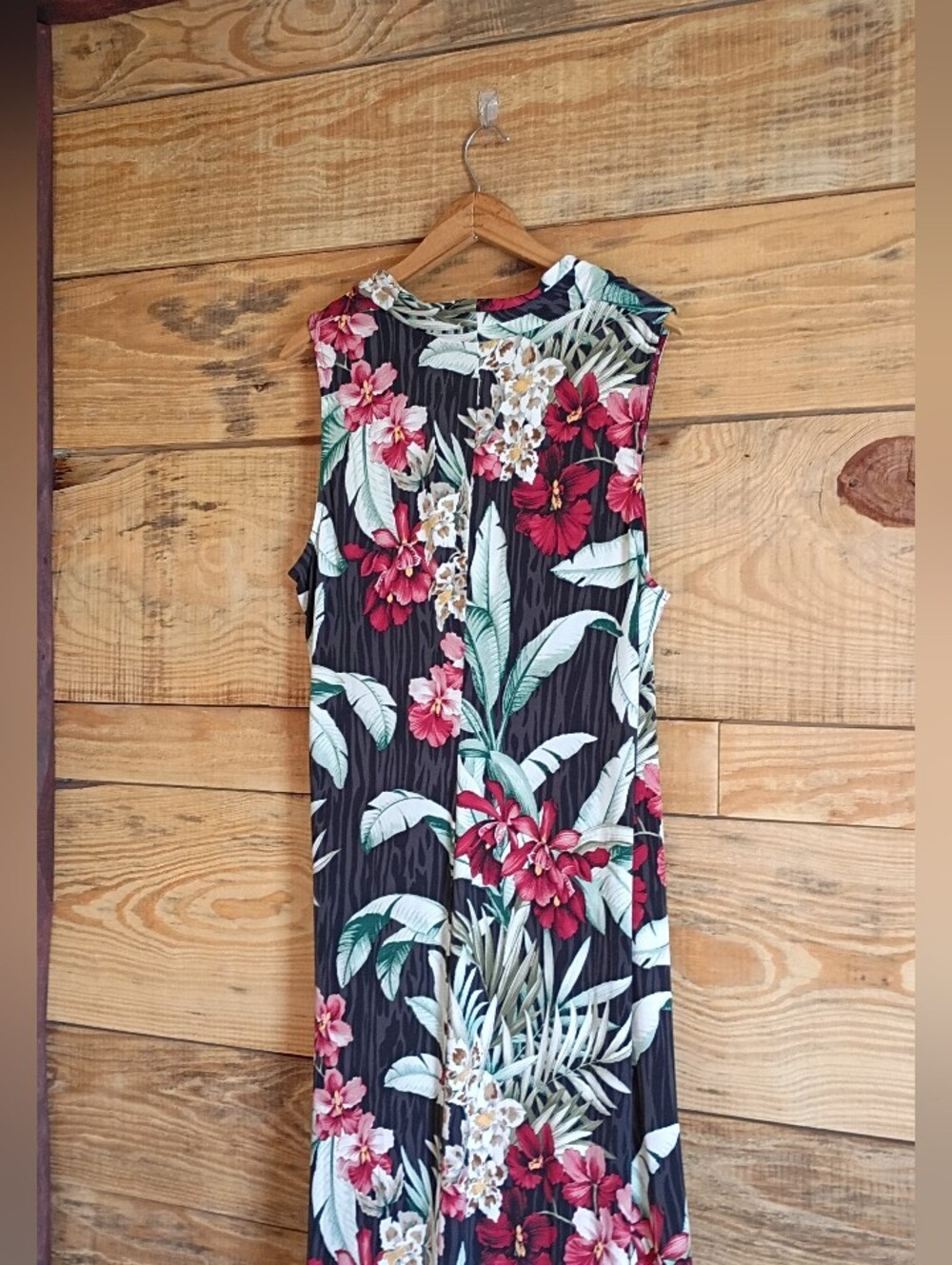 Tommy Bahama Oceanic Orchid Tropical Floral Maxi Wrap Dress Beach Resort Summer - Picture 7 of 7